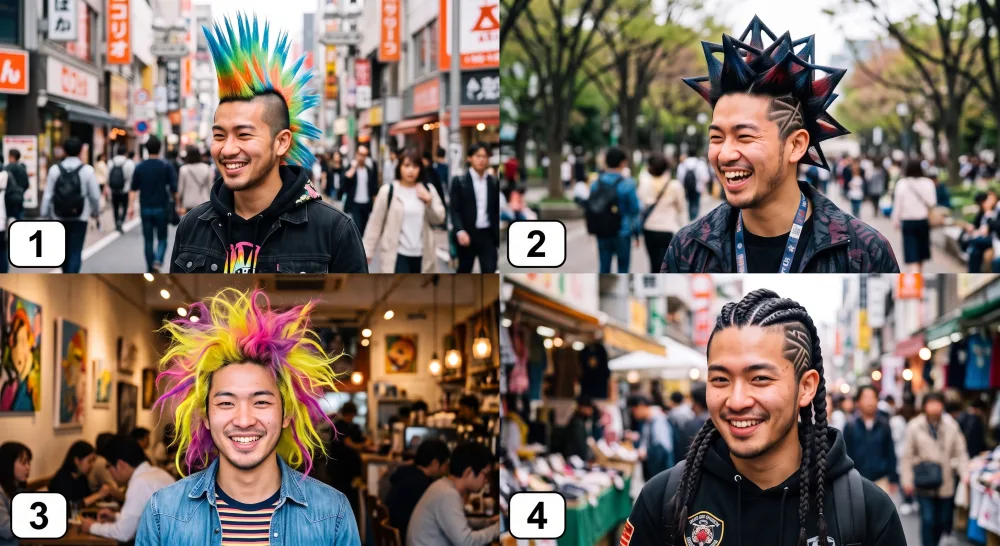 4枚の写真を2×2にまとめた問題画像